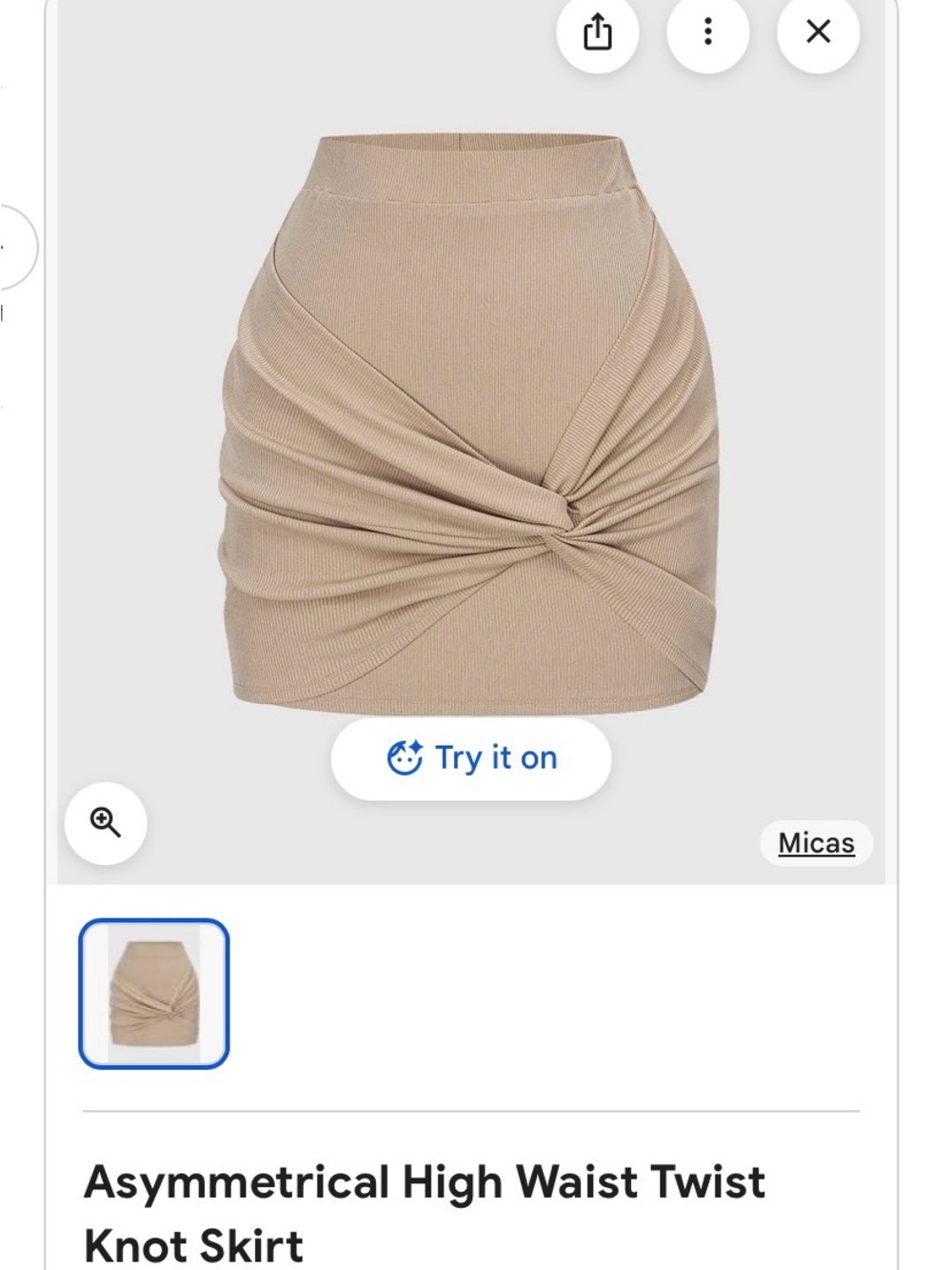 ▪️High-Waist Twist Knot Mini Skirt ▪️